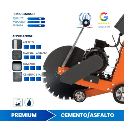 tagliare cemento asfalto