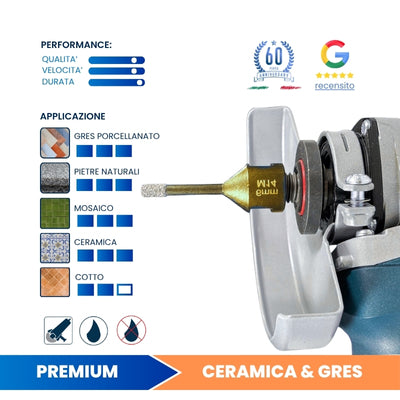 Punta forare piastrelle gres