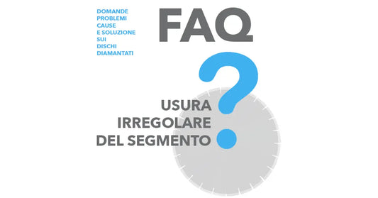usura irregolare del segmento diamantato